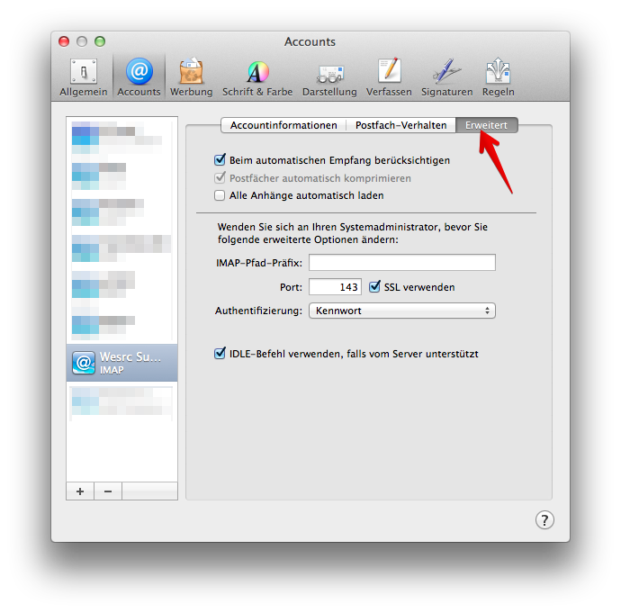 OS X Mail Setup 10